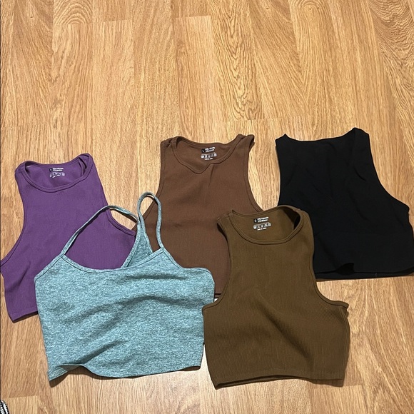 ⭐️SHEIN Women's Crop Tops in Purple, Brown, Black, and Green - Picture 1 of 1